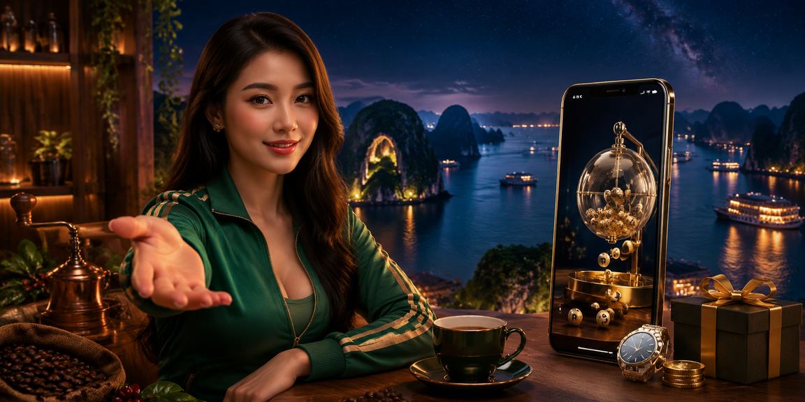 Khung cảnh vịnh Hạ Long với chương trình quay số may mắn